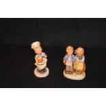 Two Hummel Figurines 'The Cook' and 'Birthday Serenade'