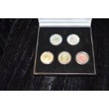 A Her Majesty the Queen Mother Cased Coin Set