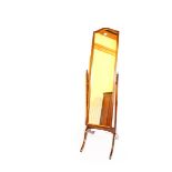 A Mahogany Dressing Mirror On Stand