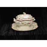 A Cauldron Soup Tureen and Stand, Jessamine Pattern