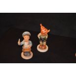 Two Hummel Figurines 'The Postman' and 'Boy with Scarf'