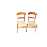 A Pair of Mahogany Framed Bar Back Chairs