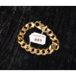 A Very Heavy 9ct Gold Bracelet (91g)