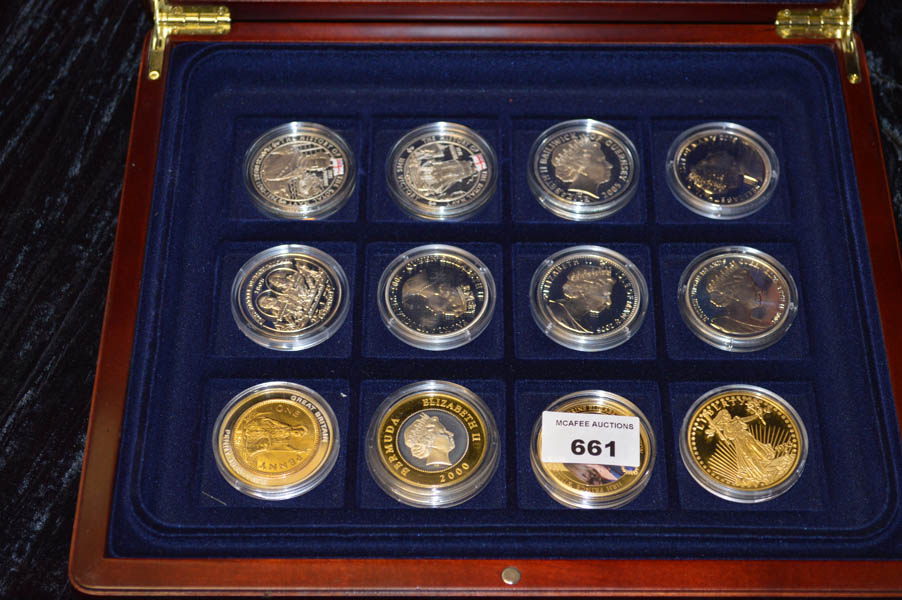 A Set of 12 Assorted Commemorative Coins