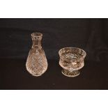 A Tyrone Crystal Footed Bowl and a Tyrone Crystal Carafe