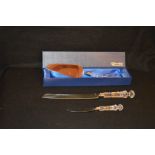 A Waterford Crystal Server, Butterknife and a Cake Knife
