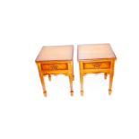 A Nice Pair of Walnut Lamp Tables / Bedside Tables