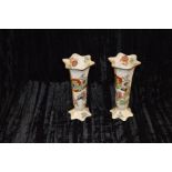 A Pair of Crown Ducal Decotated Vases