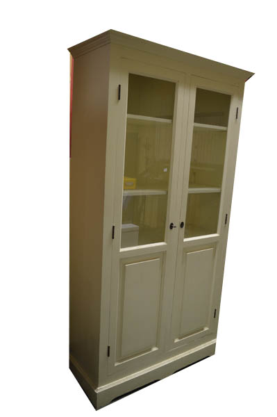 A Very Nice Painted Two Door Kitchen Cabinet