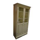 A Very Nice Painted Two Door Kitchen Cabinet