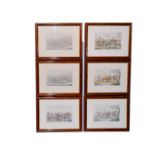 A Set of Six Nicely Framed Hunting Prints