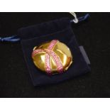 A Harrods Estee Lauder 'Pink Ribbon' Solid Perfume Compact