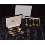 Two Sets of Diamond Wedding Anniversary Cutlery