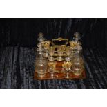 A 19th Century Rosewood / Crystal Liqueur Set