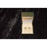 A Pair of 9ct Gold Blue Topaz Earrings