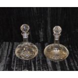 Two Crystal Ships Decanters