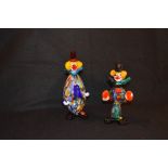 A Lot of Two Coloured Glass Clowns