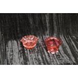 Two Nice Ruby Glass Bowls