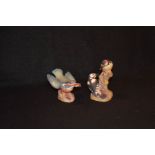 A Royal Worcester 'King Fisher' and a Royal Worcester 'Pied Wood Pecker' Figurine