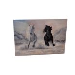 An Oil Painting 'Horses on Beach' - John Halliday