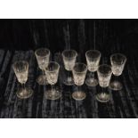 A Set of Eight Waterford Crystal Wine Glasses