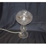 A Tyrone Crystal Table Lamp and Shade