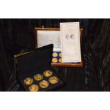 A Prince Andrew and Sarah Cased Ingot Set and a Cased Commemorative Coin Set
