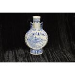 A 19th Century Chinese Blue and White Moon Flask