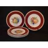 A Lot of Six Crown Ducal Fruit Plates