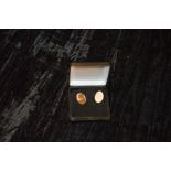 A Nice Pair of 9ct Rose Gold Cufflinks, Birmingham 1924