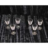 A Set of Six Waterford Crystal Sherry Glasses