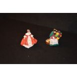 Two Royal Doulton Figurines 'Southern Belle' and 'The Old Balloon Seller'