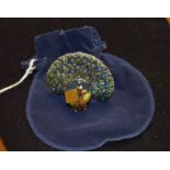 A Harrods Estee Lauder 'Glorious Peacock' Solid Perfume Compact