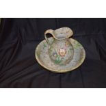 A Nice Chintz Pattern Jug and Basin