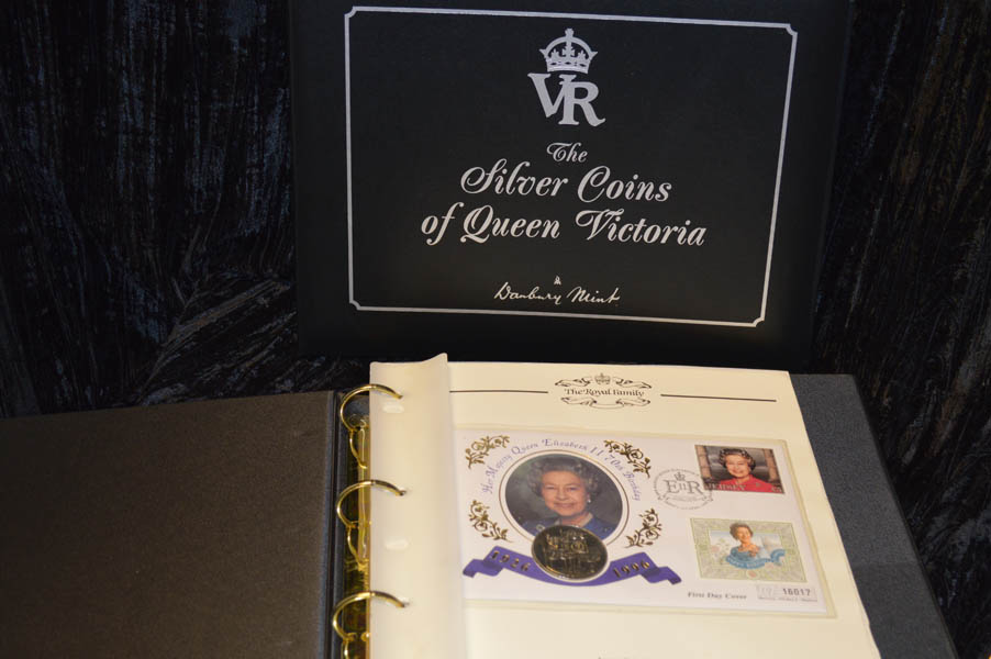 A Queen Victoria Silver Coin and Stamp Set and a WWI Coin Set