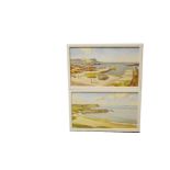 A Pair of Watercolours 'Ballycastle Harbour' and 'North Antrim Coast' - Sam McLarnon
