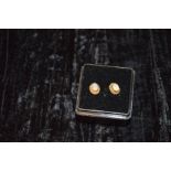 A Nice Pair of 9ct Gold and Opal Earrings