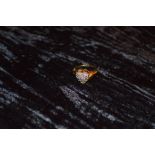 A 9ct Gold and Diamond Heart Ring