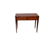An Inlaid Mahogany Two Drawer Side / Hall Table