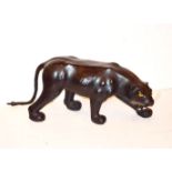 A Large Leather Covered Figurine 'Panther'