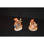 Two Hummel Figurines 'Girl at Style' and 'The Chick Girl'