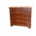 A Good Mahogany Chest of Four Long Drawers