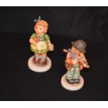 Two Hummel Figurines 'Little Fiddler' and 'The Surprise'