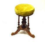 A Nice Mahogany Circular Revolving Piano Stool