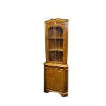 A Nice Walnut Corner Display Cabinet