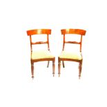 A Nice Pair of Mahogany Framed Upholstered Chairs
