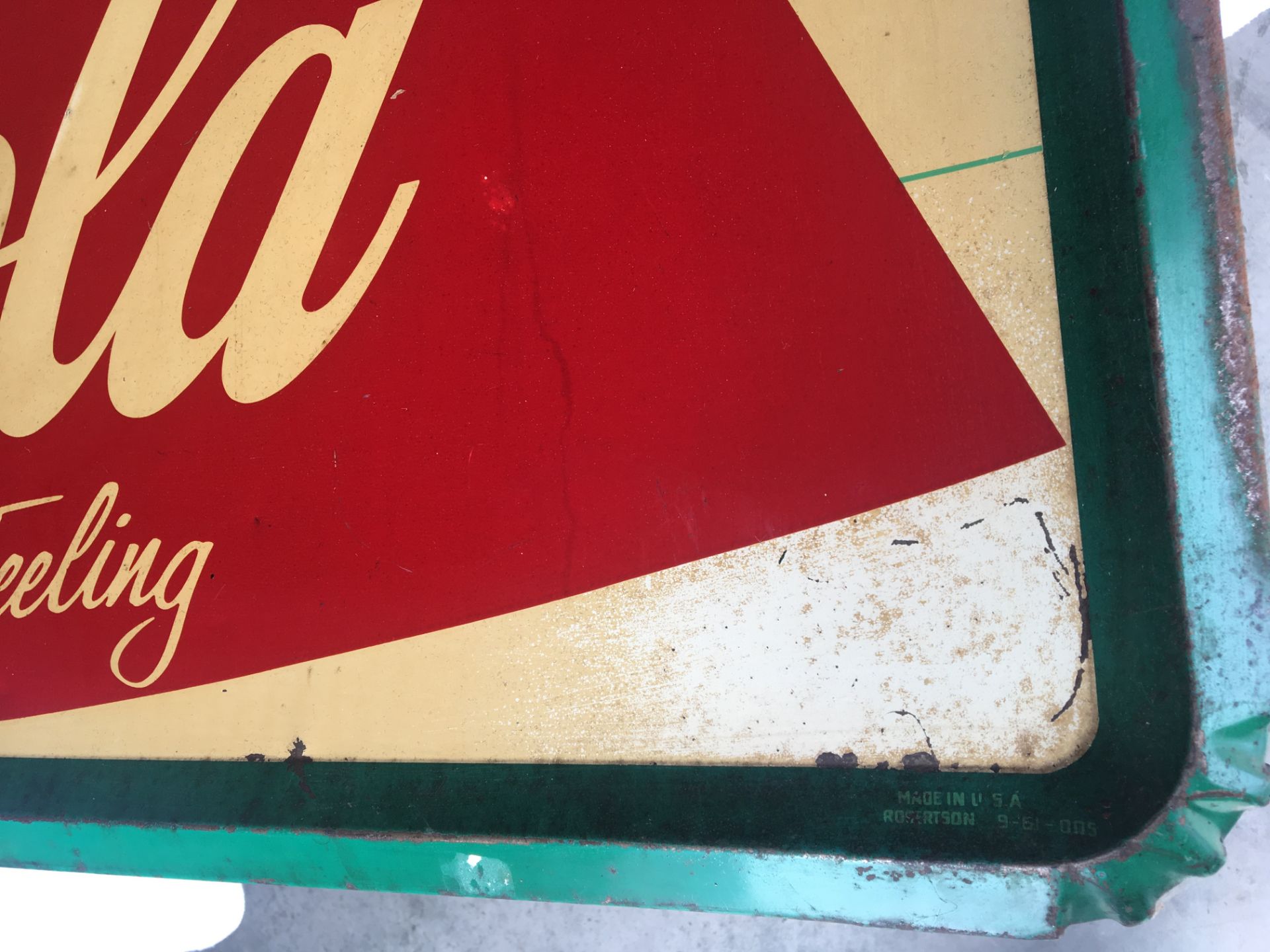 Coca-Cola, 24” x 59 ¼”, Robertson, USA 9-61-005 - Image 2 of 2