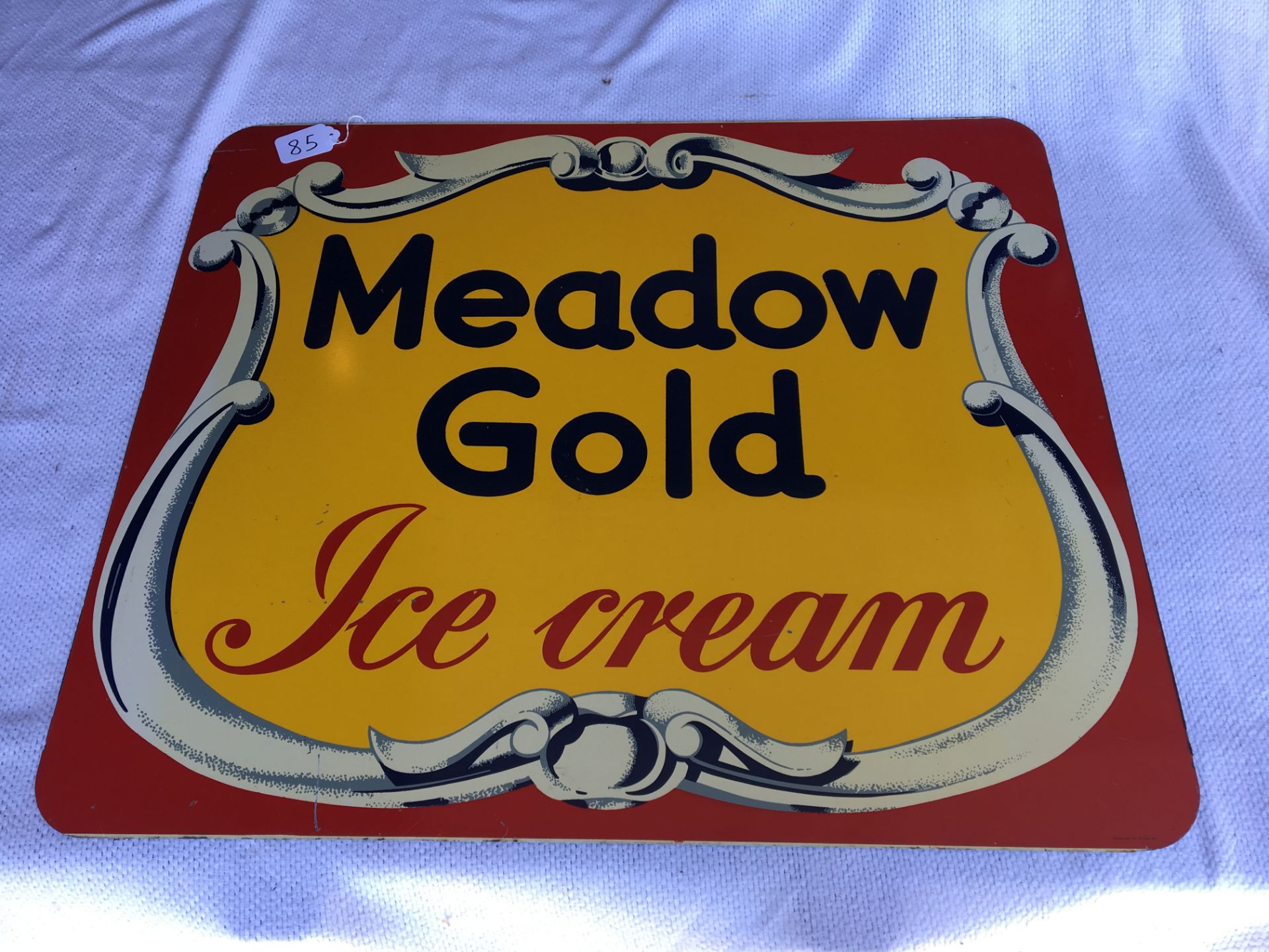 Meadow Gold Ice Cream, 30” x 35”, Stout Sign Company