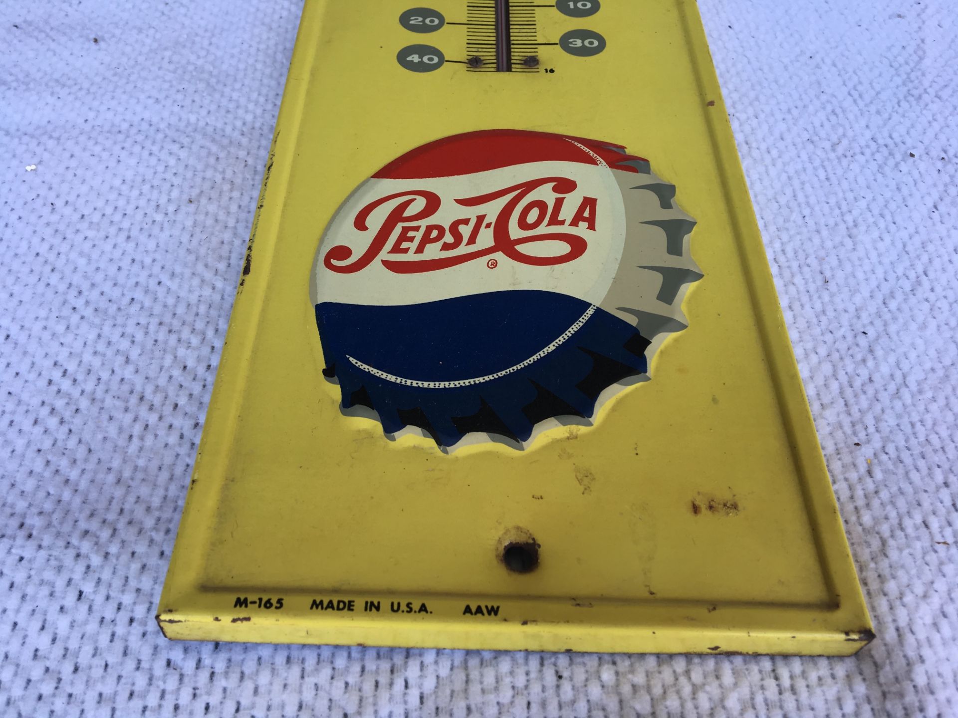 Pepsi Cola, 7” x 27”, Thermometer (M-165) - Image 2 of 2