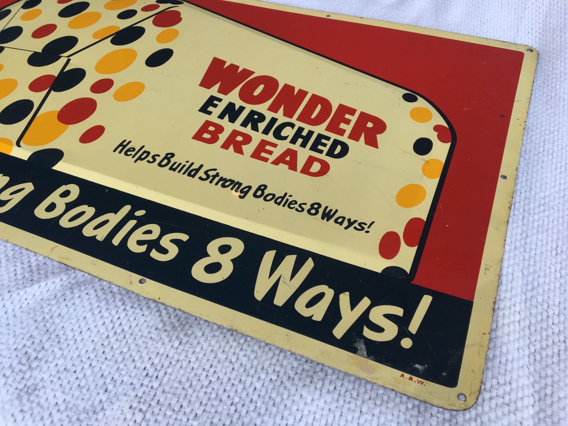 Wonder Bread, 18” x 30”, Metal Sign, USA A.A.W - Image 2 of 2